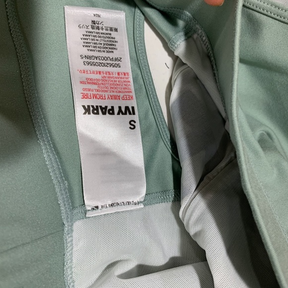 Ivy Park Top, Sage Green with 3-d velvet Logo - Picture 9 of 9